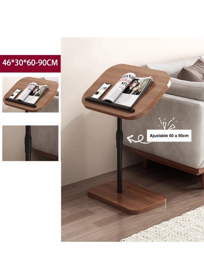 DubaiGallery Adjustable Wooden Side Table for Sofa and Bed, Height Adjustable 60–90cm Laptop Table, Modern Living Room Snack Table with Stable Base for Reading, Working, Coffee and Home Office Use - Image 5